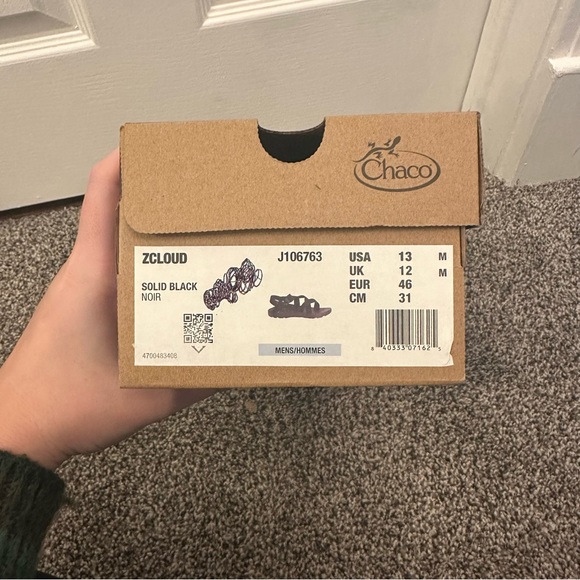 NWT Chaco Zcloud solid Black. Men’s 13. - Picture 2 of 7